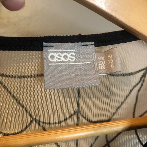 ASOS Halloween Spiderweb Flocked Glamour Black PIn-up dress Vampira Goth 6 🕸️ - Picture 6 of 11